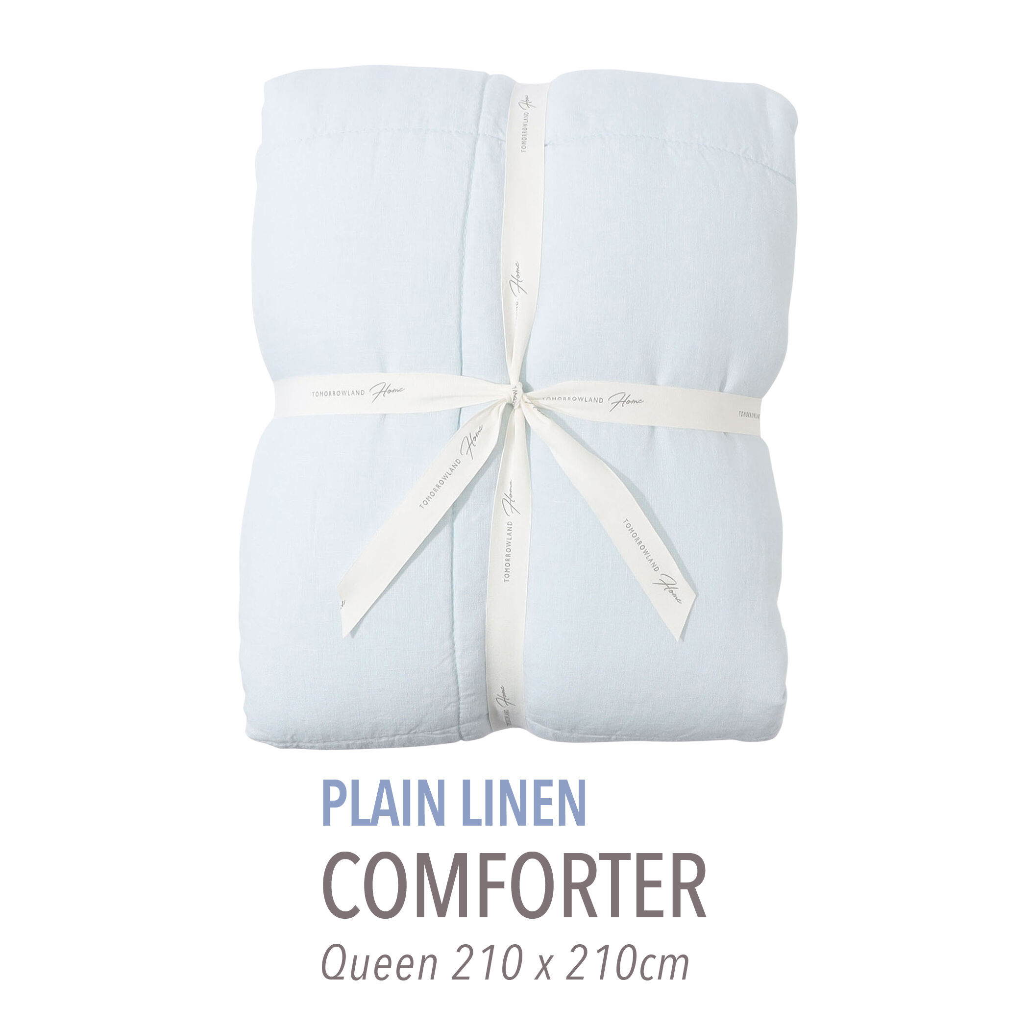 プレーンリネン コンフォーターキルト（クイーン）｜トゥモローランド