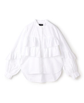 【別注】ne Quittez pas BLACK TIERED FRILLED コットンシャツ