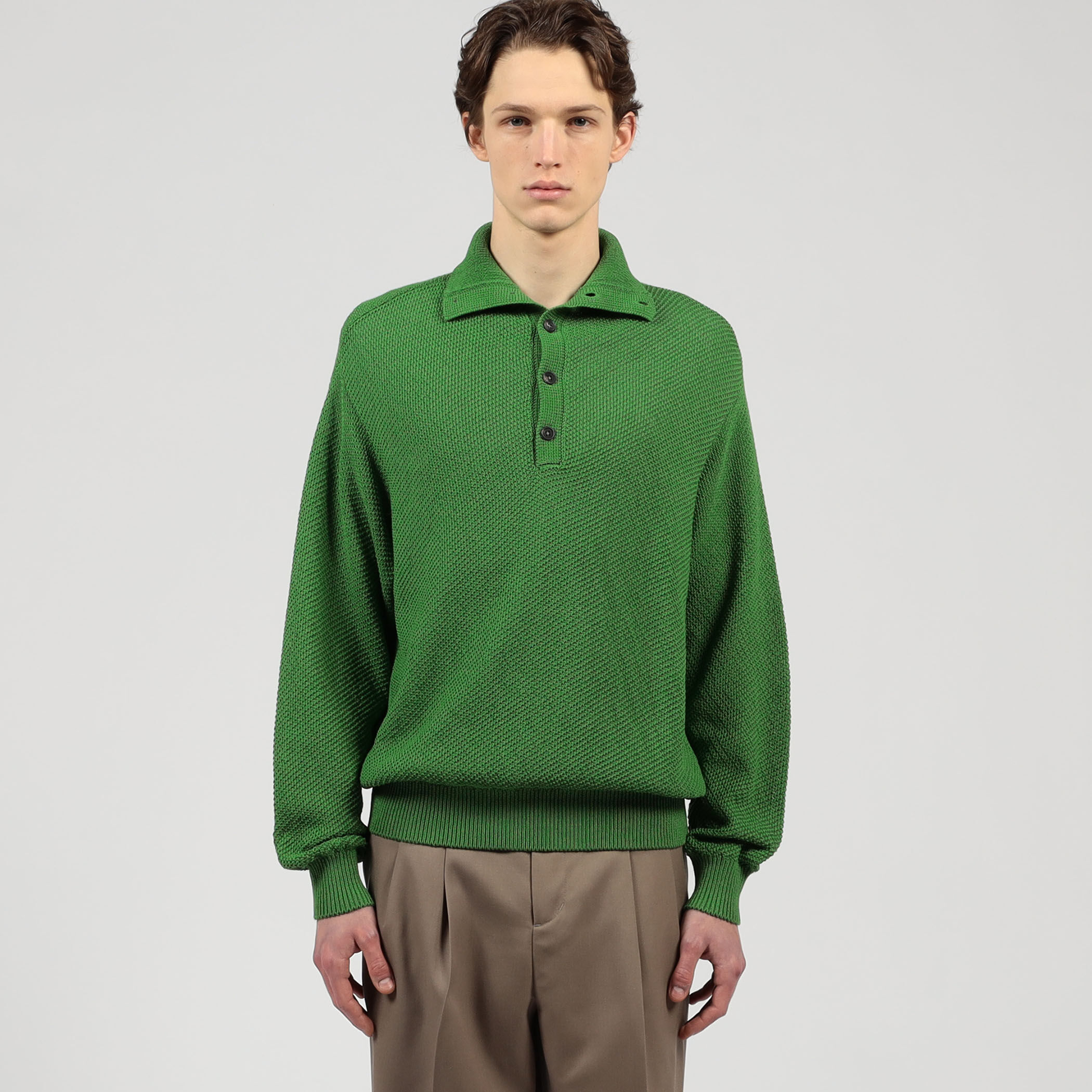 TOMORROWLAND tricot ギマコットンニット スタンドカラープルオーバー