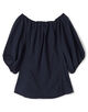ストレッチポプリン ギャザーブラウス