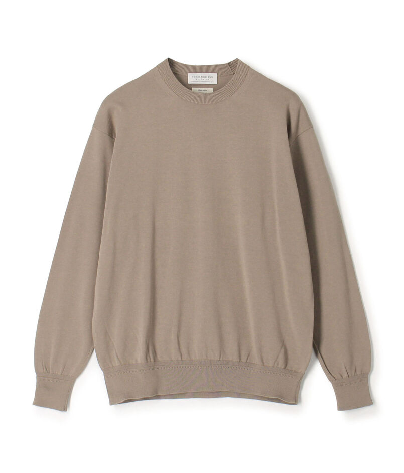 TOMORROWLAND tricot ギザコットン クルーネックプルオーバーニット