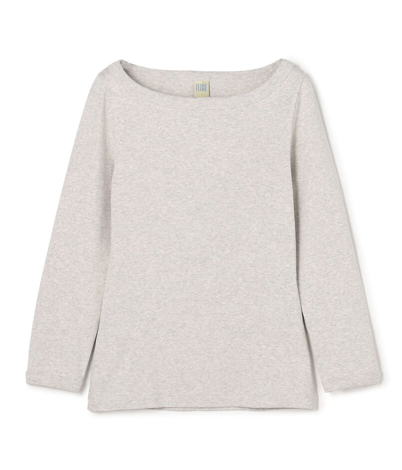 FLORE FLORE STEFFI TEE コットン ボートネックTシャツ