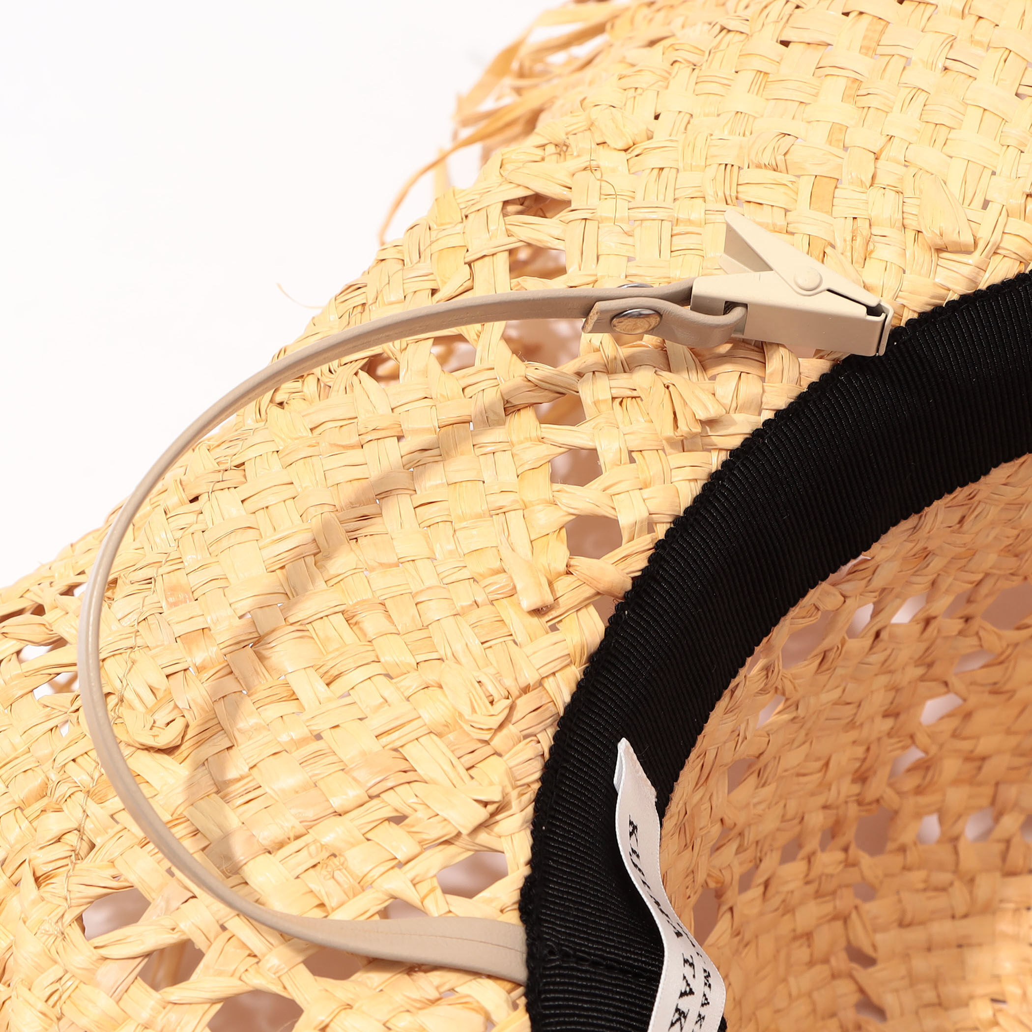 KIJIMA TAKAYUKI RAFFIA ARGYLE WIDE BRIM HAT ラフィアハット