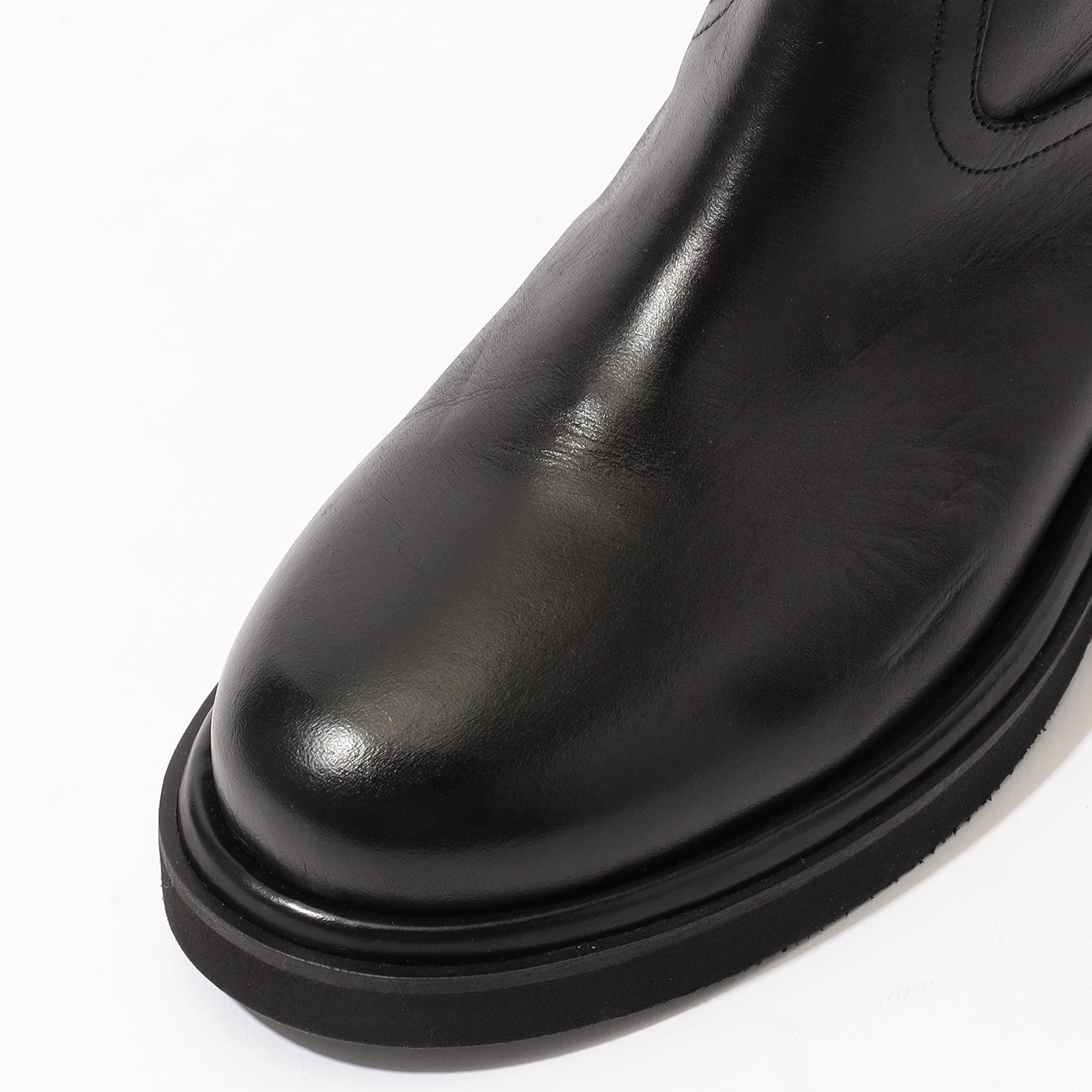 GALERIE VIE レザーコンビロングブーツ　37 美品 GALERIE VIE レザーコンビロングブーツ 37 ブラック 美品