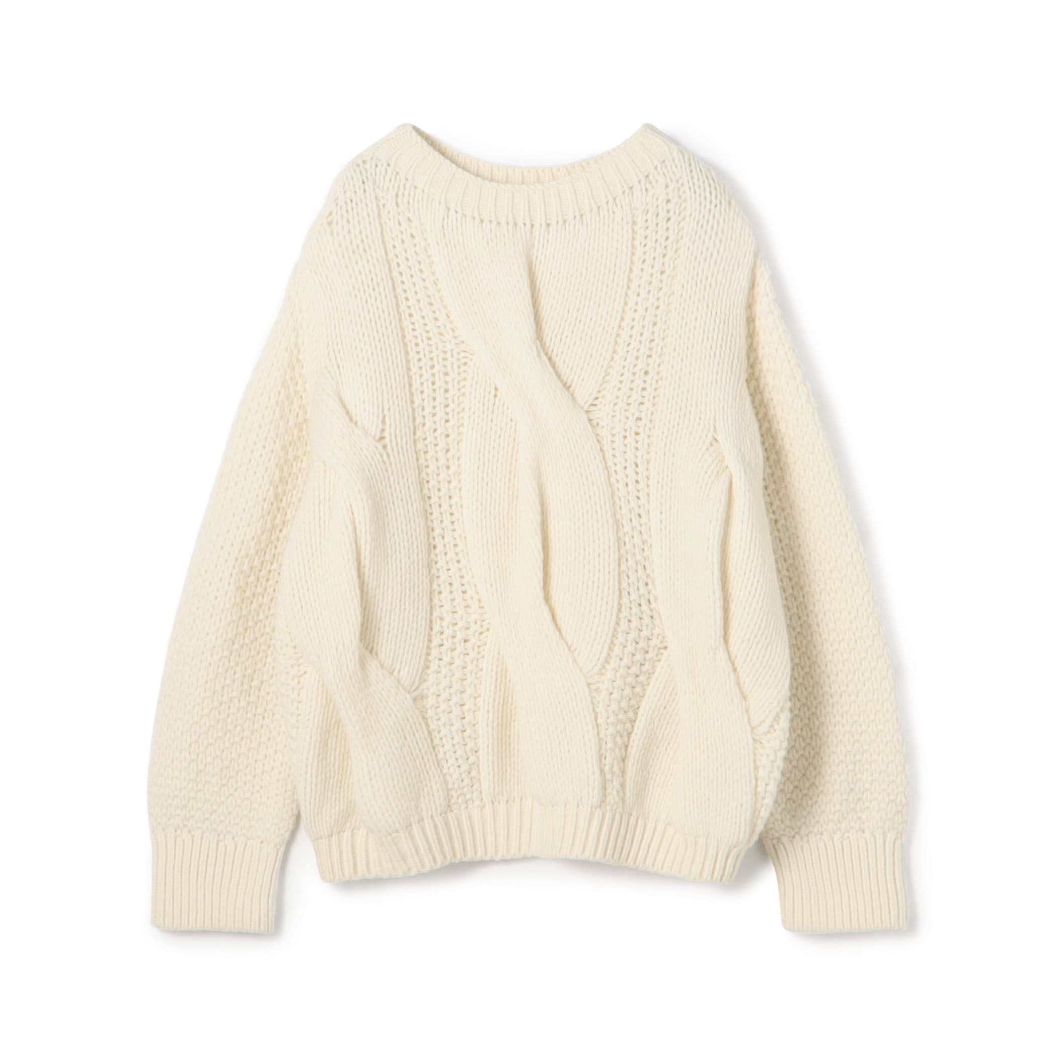 ビッグケーブル ボートネックプルオーバー｜トゥモローランド 公式通販