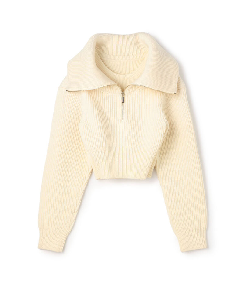 JACQUEMUS LA MAILLE RISOUL ハーフジップニット