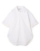 120/2コットン オープンカラーハーフスリーブ ロングシャツ