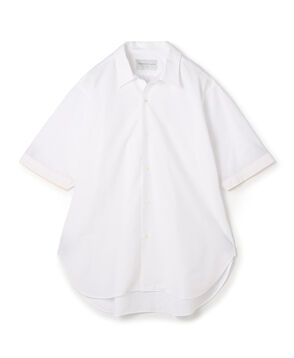 120/2コットン オープンカラーハーフスリーブ ロングシャツ