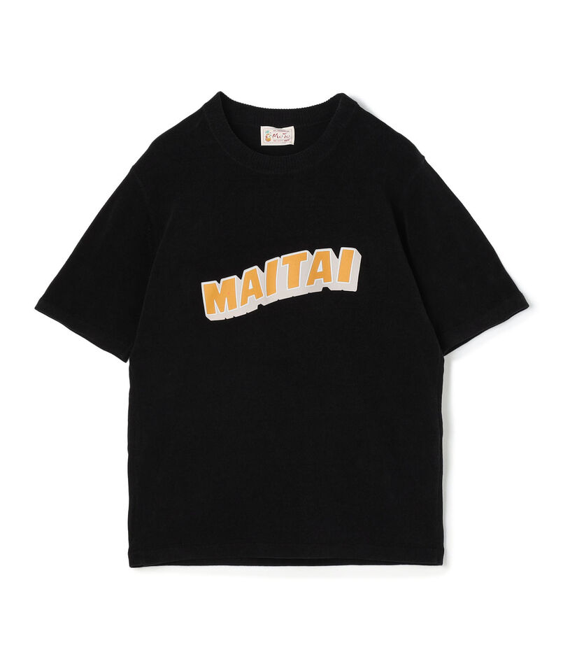 Mai Tai コットンシェニール プリントニットTシャツ