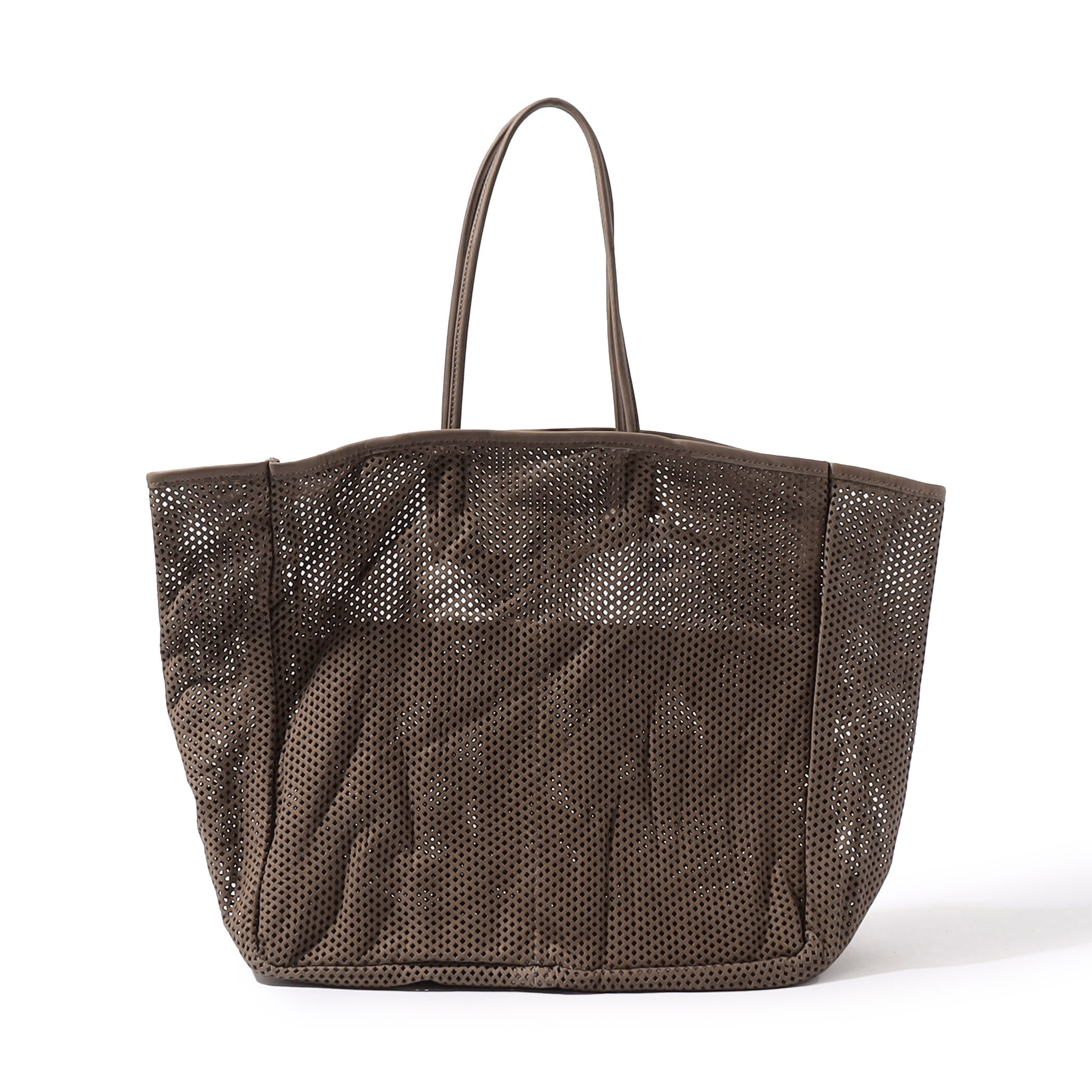 AMIACALVA WASHED LEATHER MESH TOTE L トートバッグ 