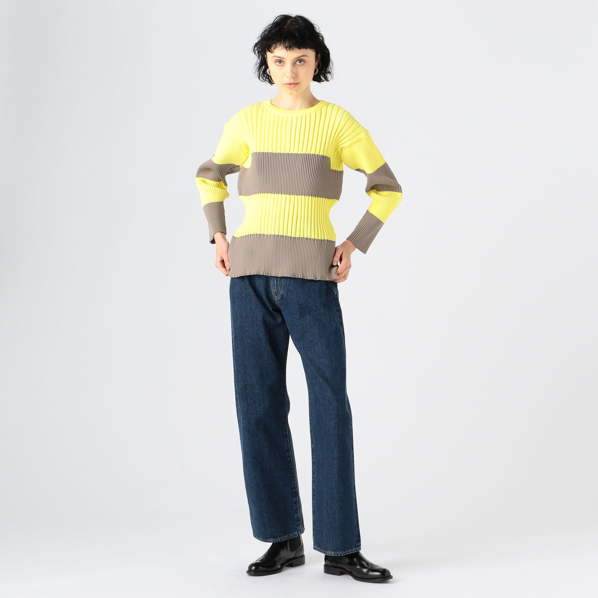 CFCL FLUTED TOP ポリエステル ロングスリーブトップス