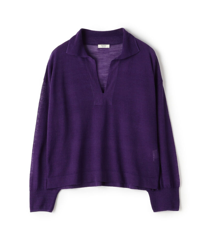 シアーウールブレンド スキッパープルオーバー