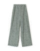 ポリエステルプリント ナローストレートパンツ