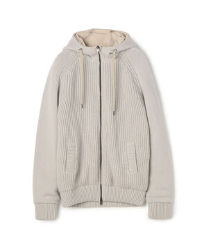 HERNO フーデッド ニットブルゾン