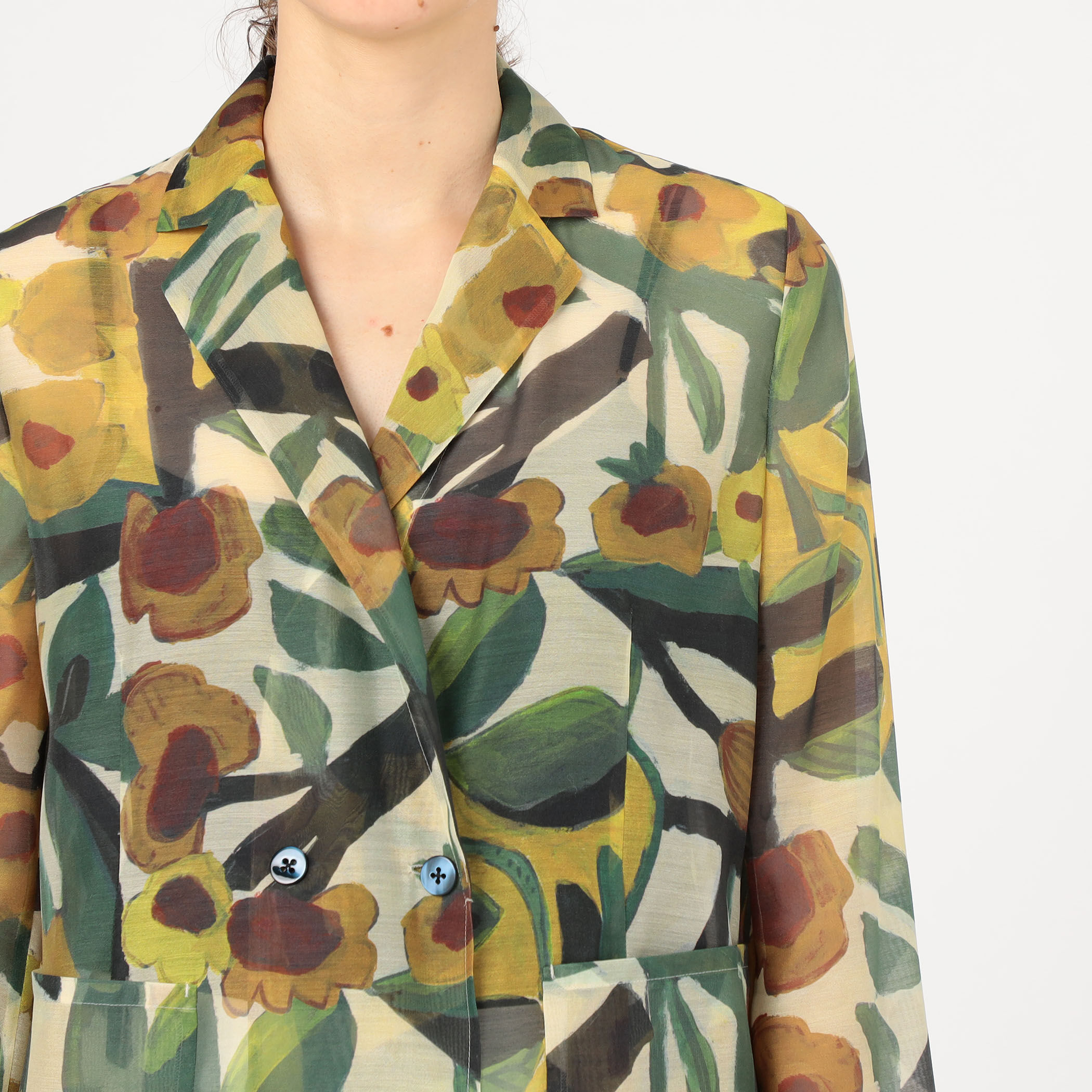 新商品未使用タグ付き美品 フラワー刺繍 シースルージャケット ブルゾン 新商品未使用タグ付き美品 フラワー刺繍 シースルージャケット