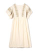 Cotton embroidery voluminous sleeve Dresses
