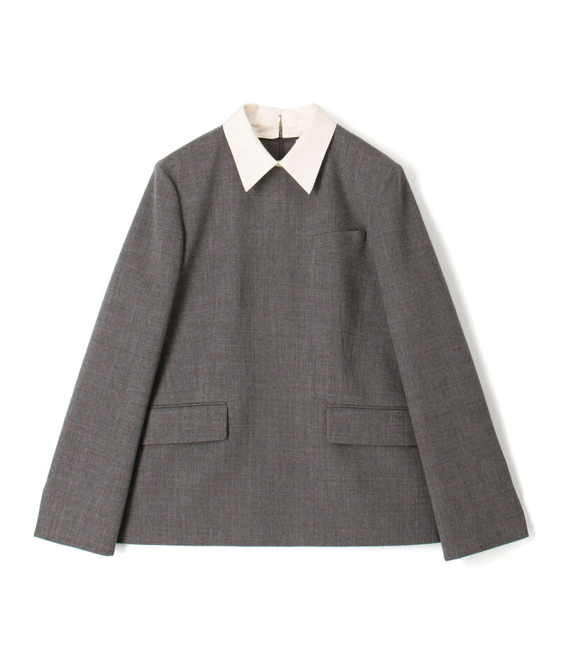 ウールジョーゼット プルオーバーブラウス