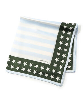 MAISON et VOYAGE シルクツイル スターフラッグモチーフ スカーフ