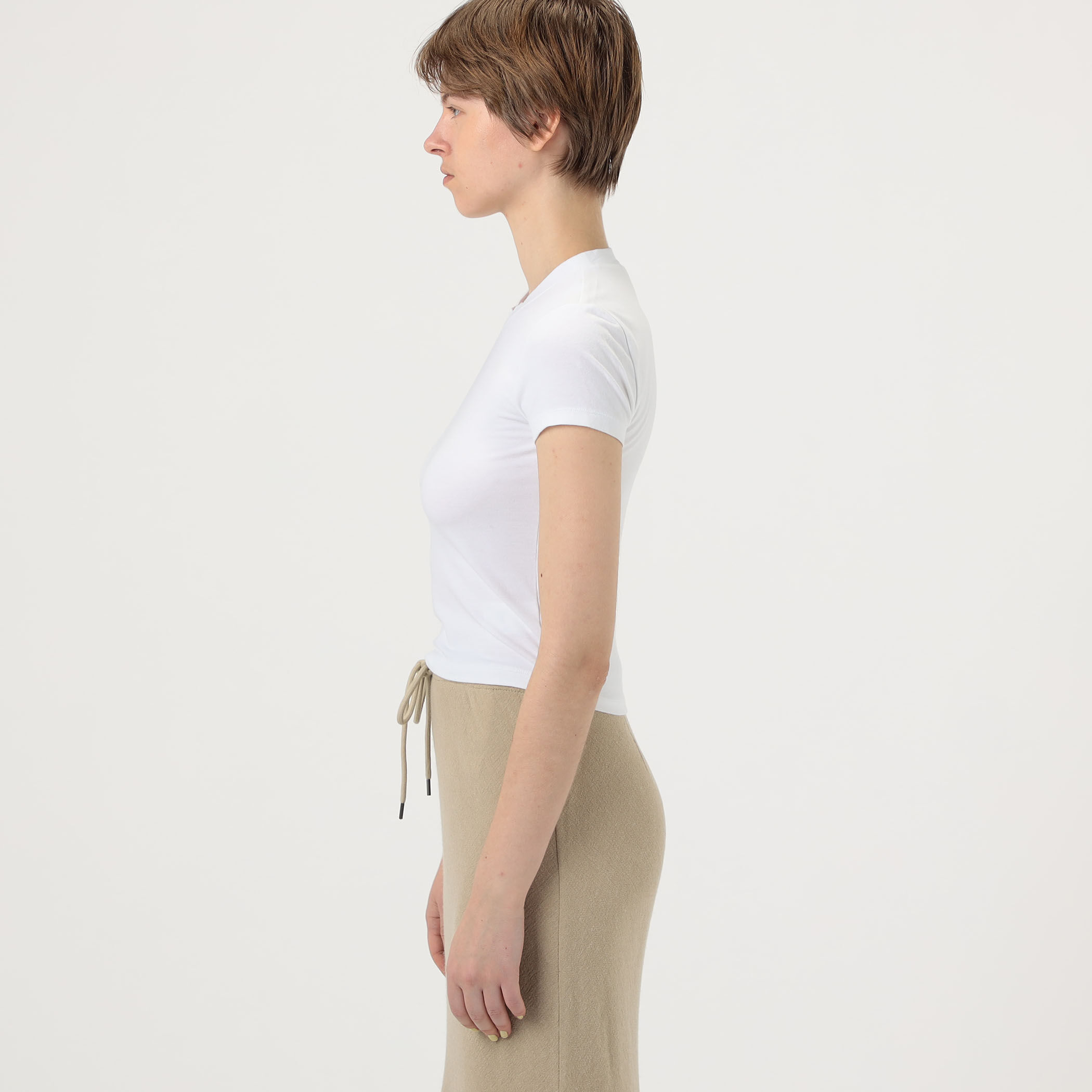 TOMORROWLAND / トゥモローランド コットンポリエステル クロップドTシャツ WMTP3925 コットンポリエステル クロップドTシャツ WMTP3925（Tシャツ