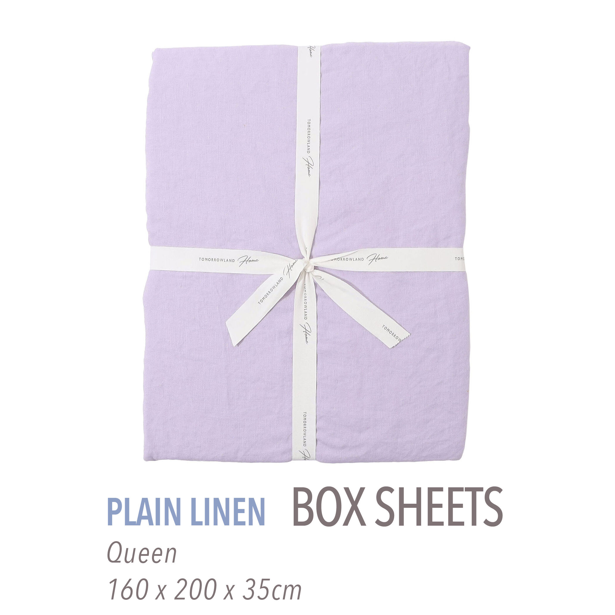 プレーンリネン ボックスシーツ（クイーン）｜トゥモローランド 公式通販
