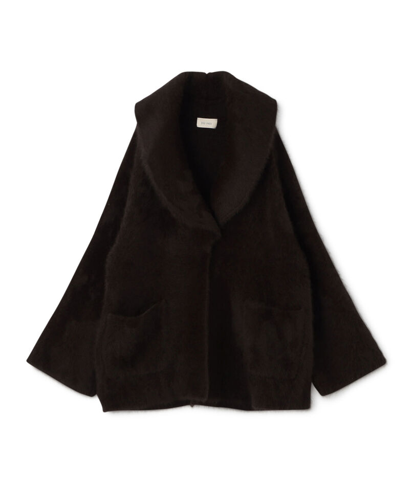 フォックスカシミヤ ショールカラーコート