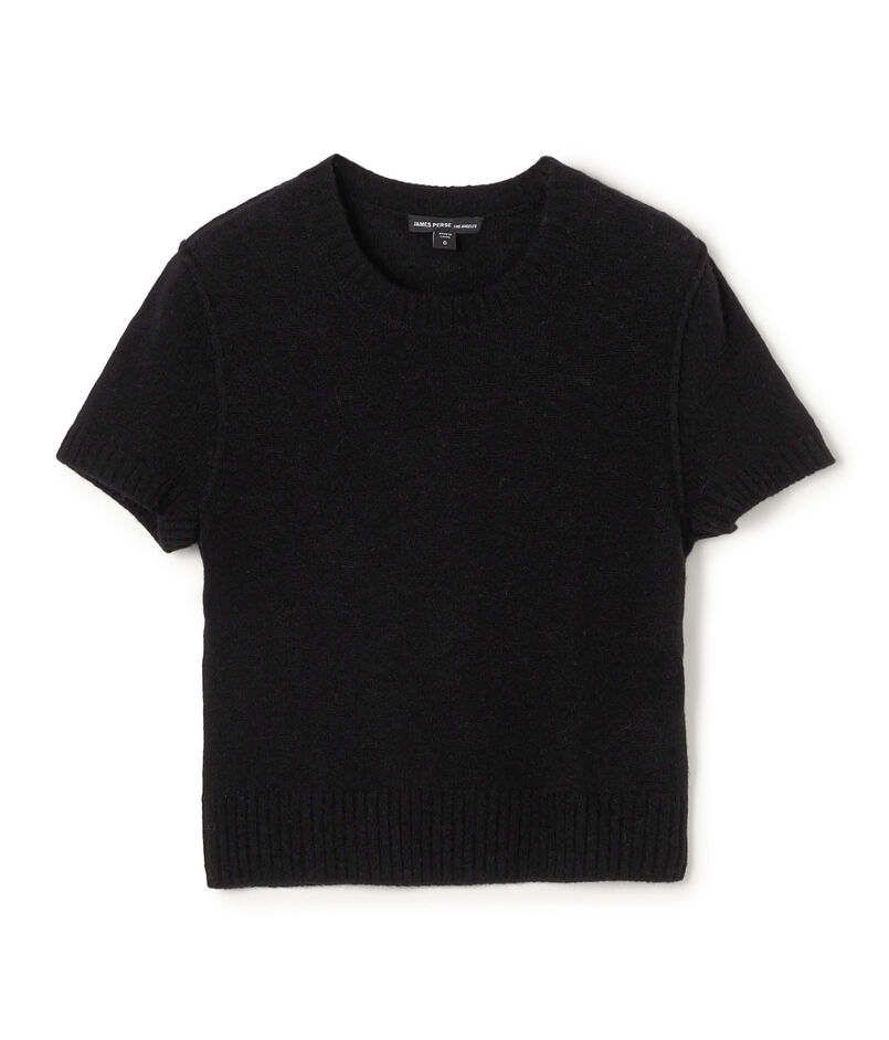 ソフトフェザーウェイト カシミヤ ハーフスリーブニット WOKC3186