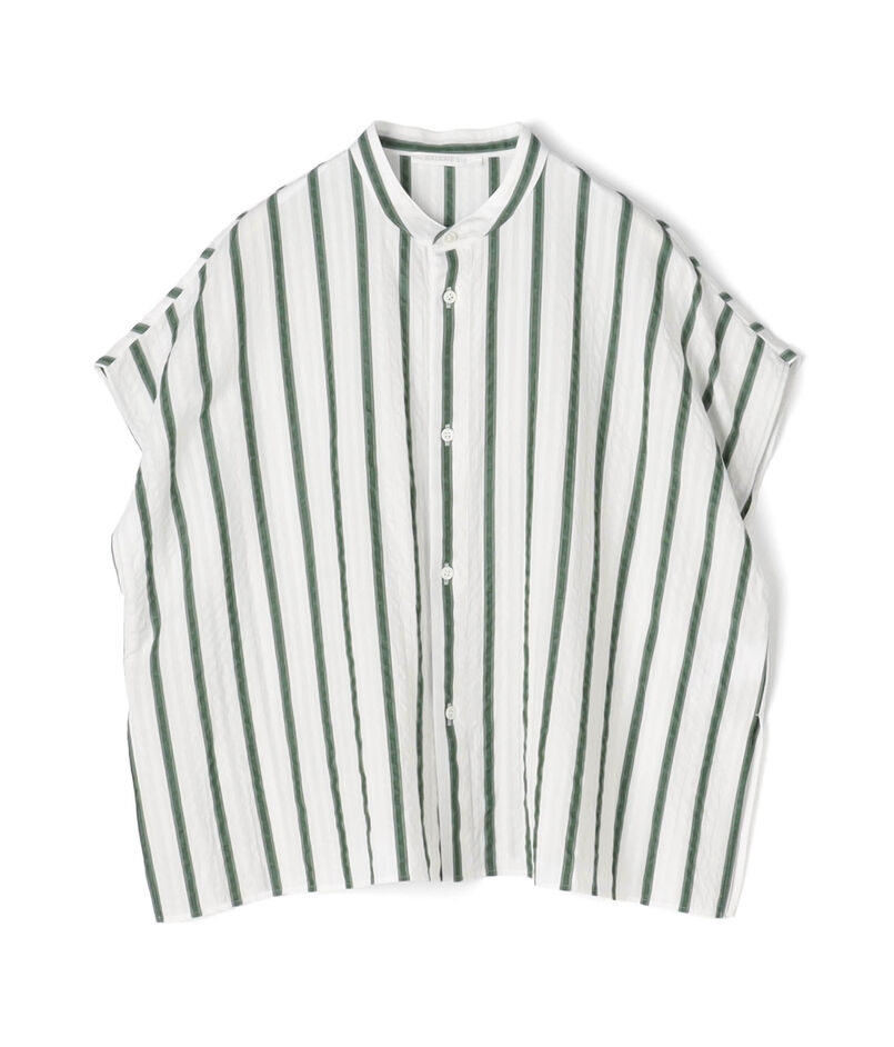 ソフトウェーブ バンドカラーシャツ