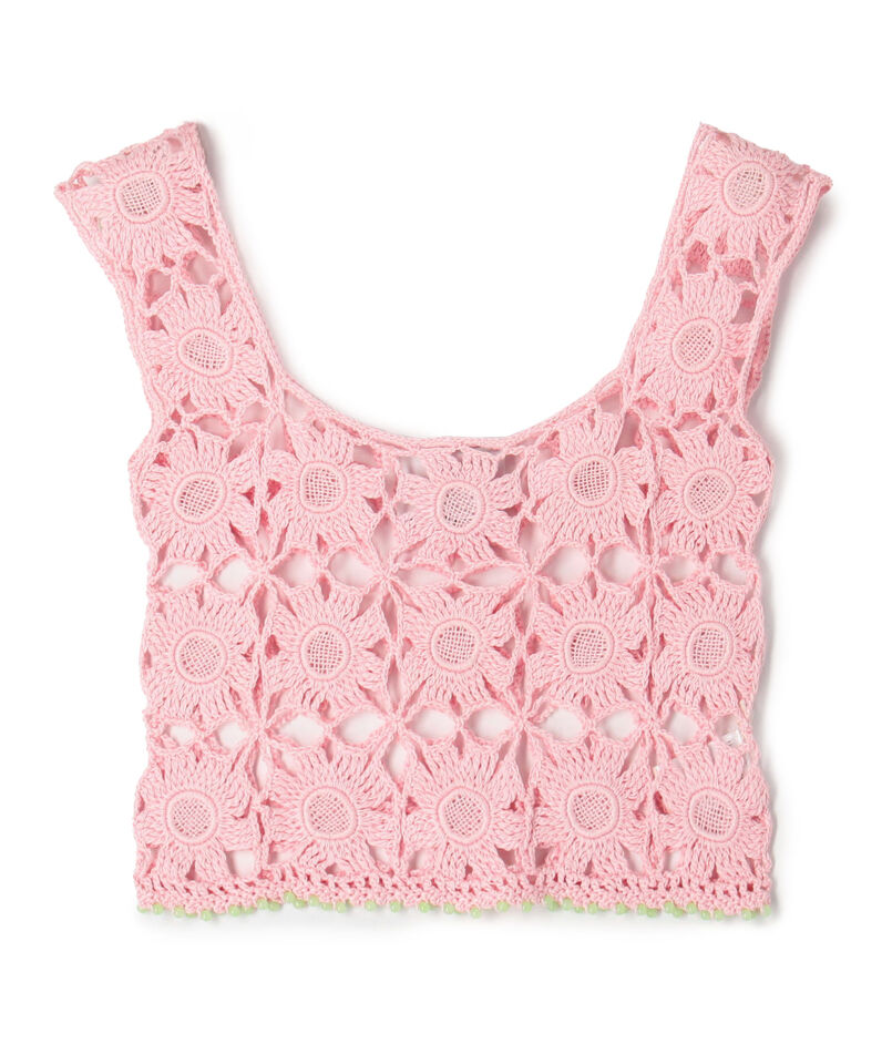 MOZHDEH MATIN FLOWER LACE TOP