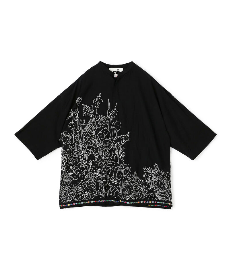 mii THE FUMI KAFTAN エンブロイダリー ショートスリーブシャツ