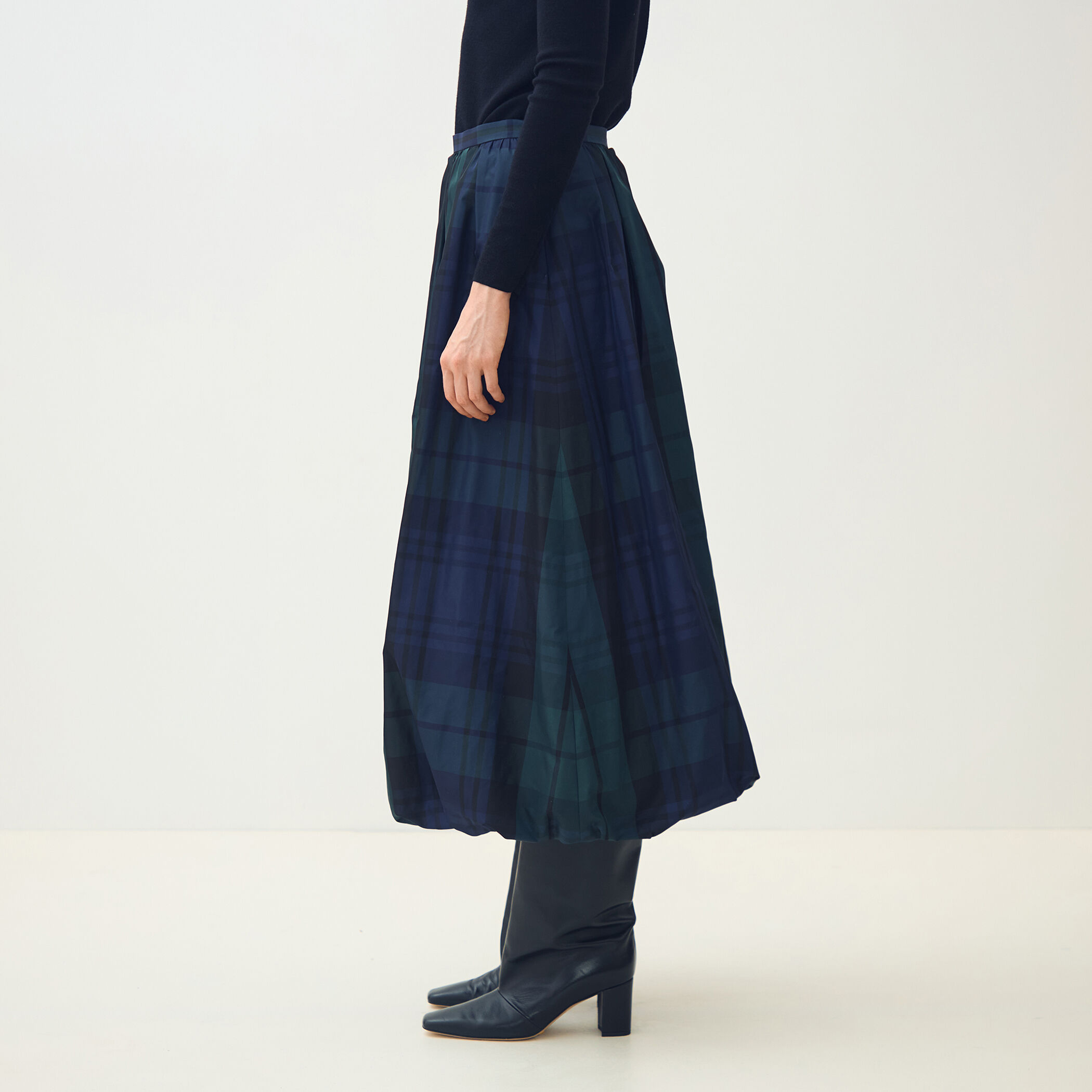 【新品・タグ付】シルクローンスカート シルクタフタチェック バルーンスカート｜トゥモローランド 公式通販