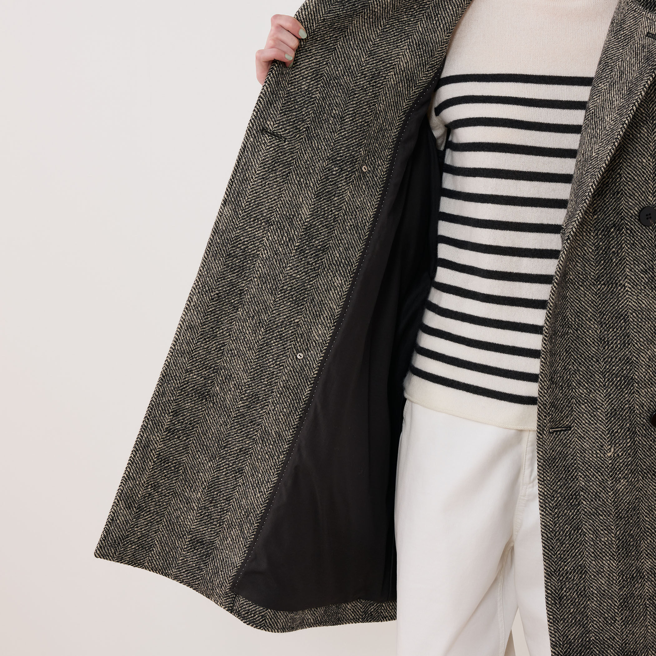 ワイドヘリンボーン カラーレストレンチコート｜トゥモローランド 公式通販