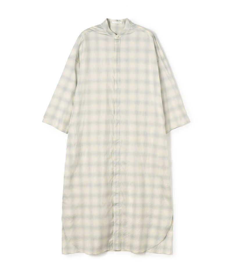 サンライズオンブレチェック スタンドカラーワンピース