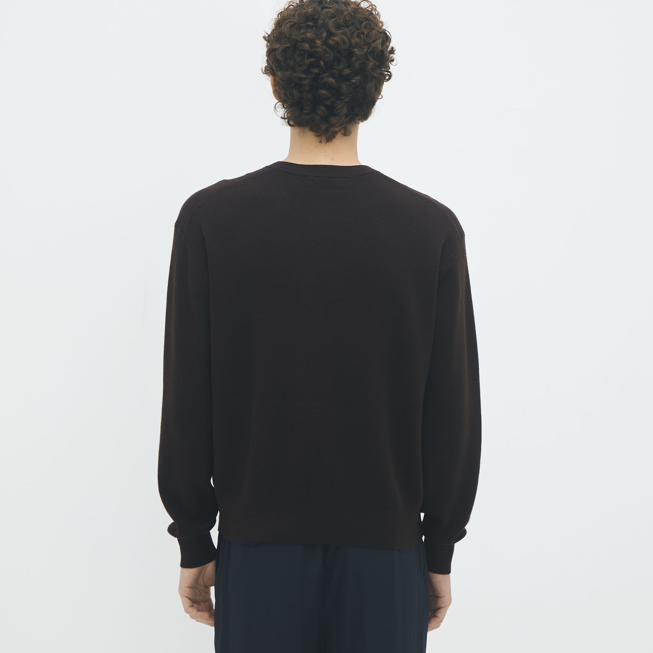 CABaN コットンカシミヤ ポケットクルーネックカーディガン