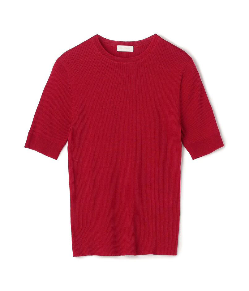 ■マーセライズドコットンリブ ハーフスリーブプルオーバー