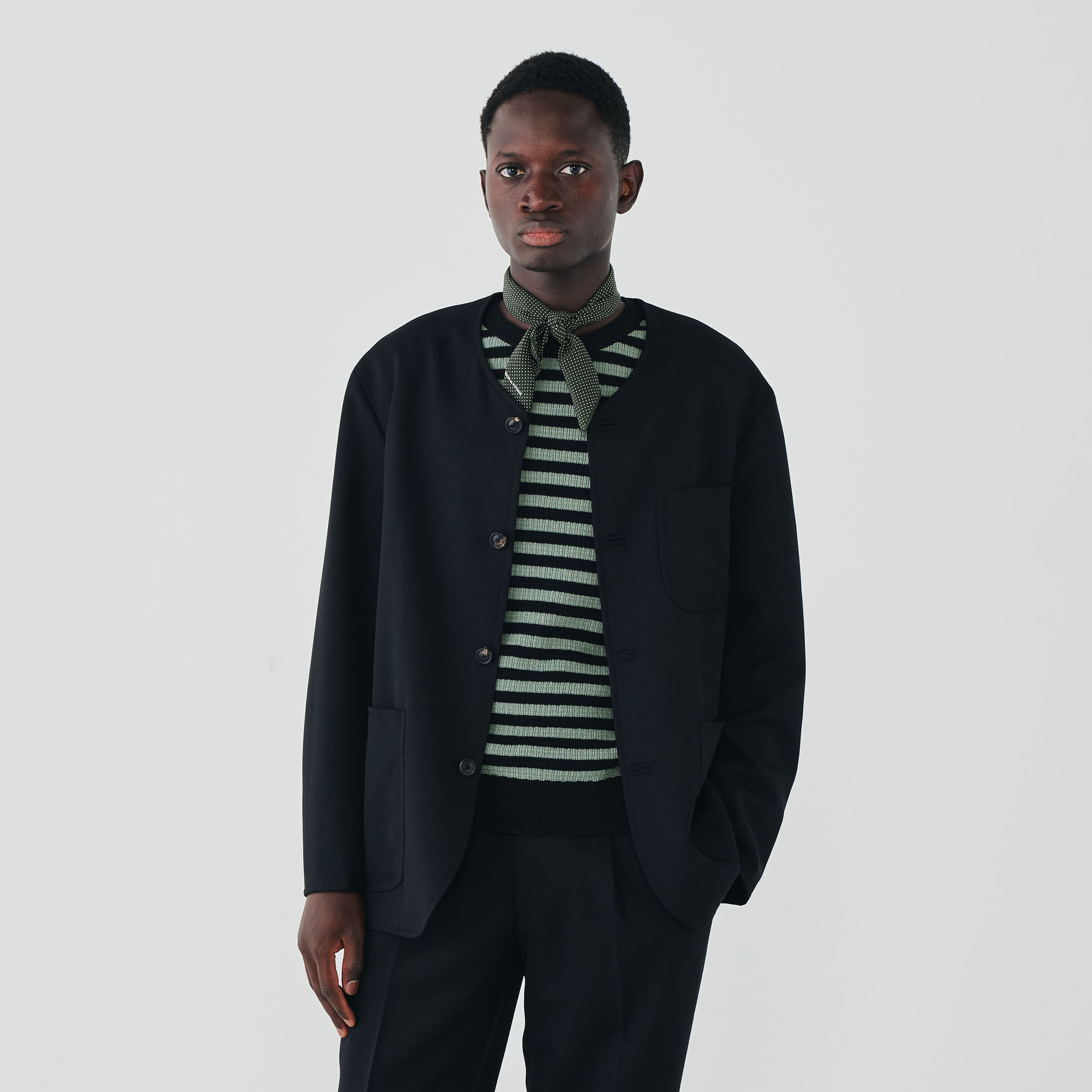 MAISON et VOYAGE シルク 1mmドット スカーフ｜トゥモローランド