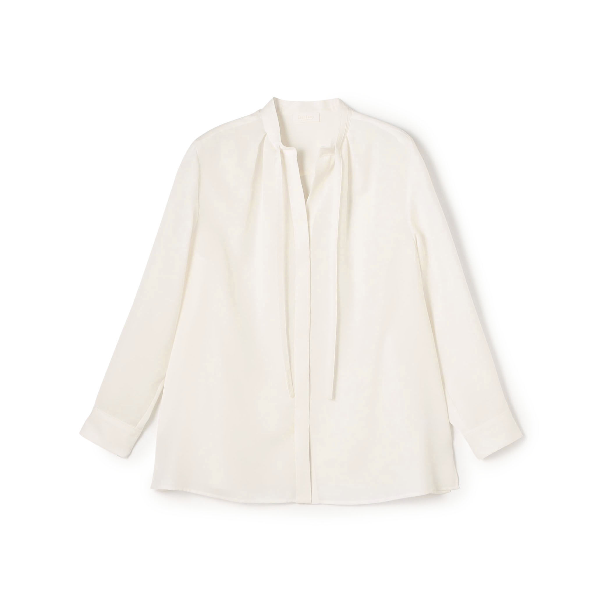 スムースサテン ストリングネックブラウス｜トゥモローランド 公式通販