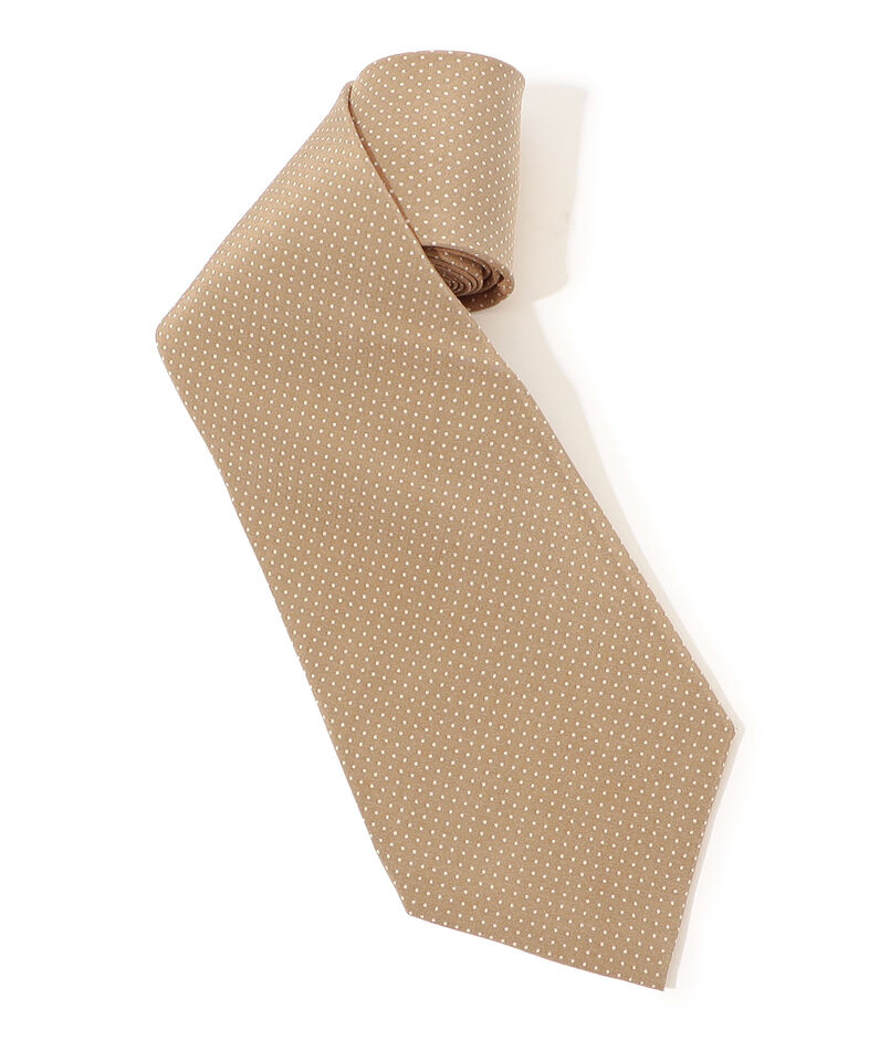 MAISON et VOYAGE シルクプリント1mmドット ワイドタイ