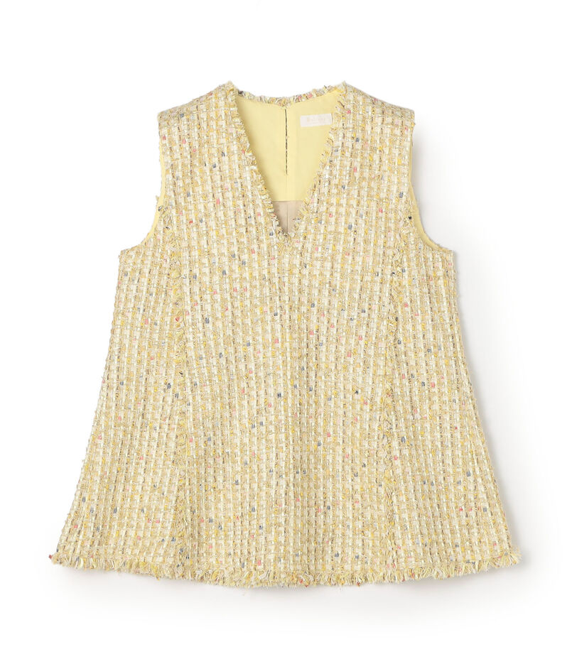 ブライトヤーンツイード セミフレアプルオーバー