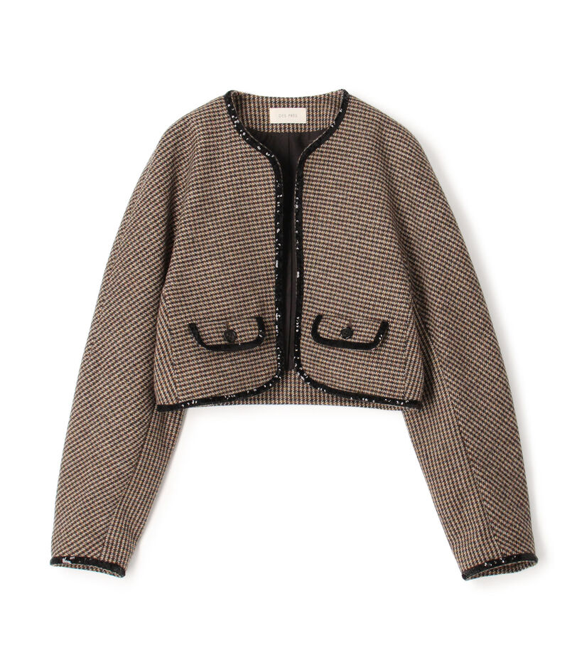 ブリティッシュツイード ショートジャケット