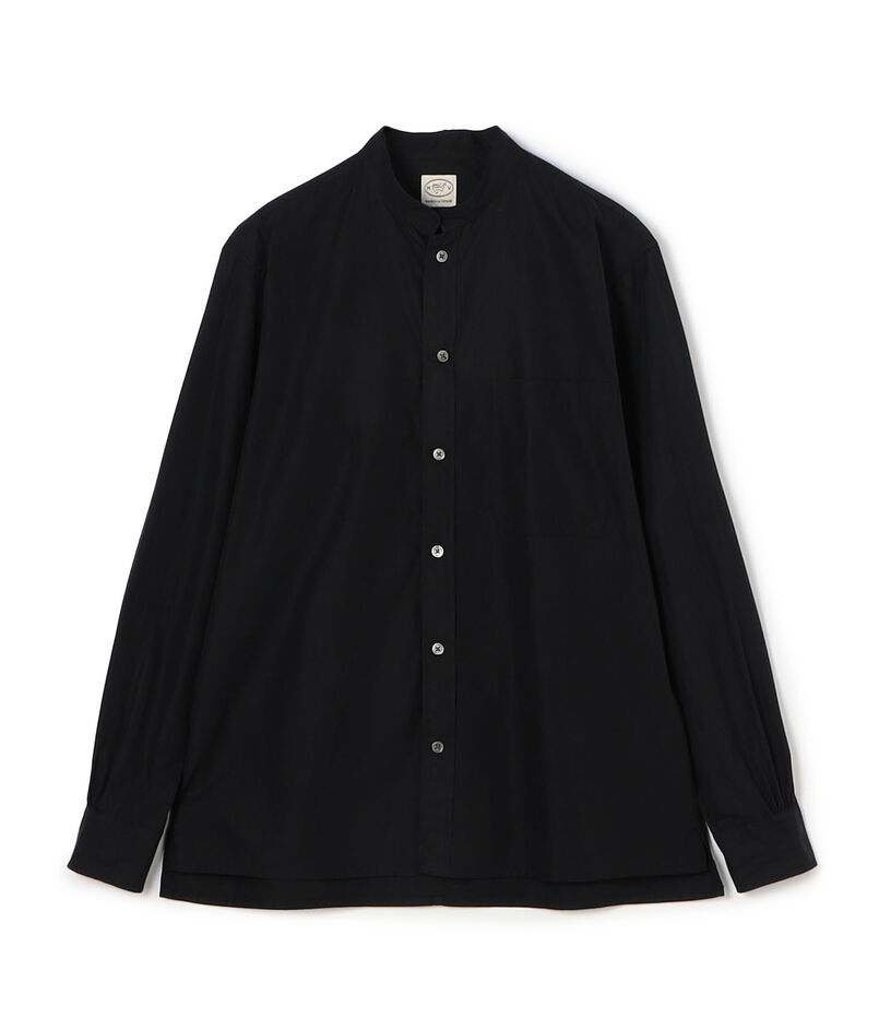 120/2コットンポプリン バンドカラーシャツ ALUMO