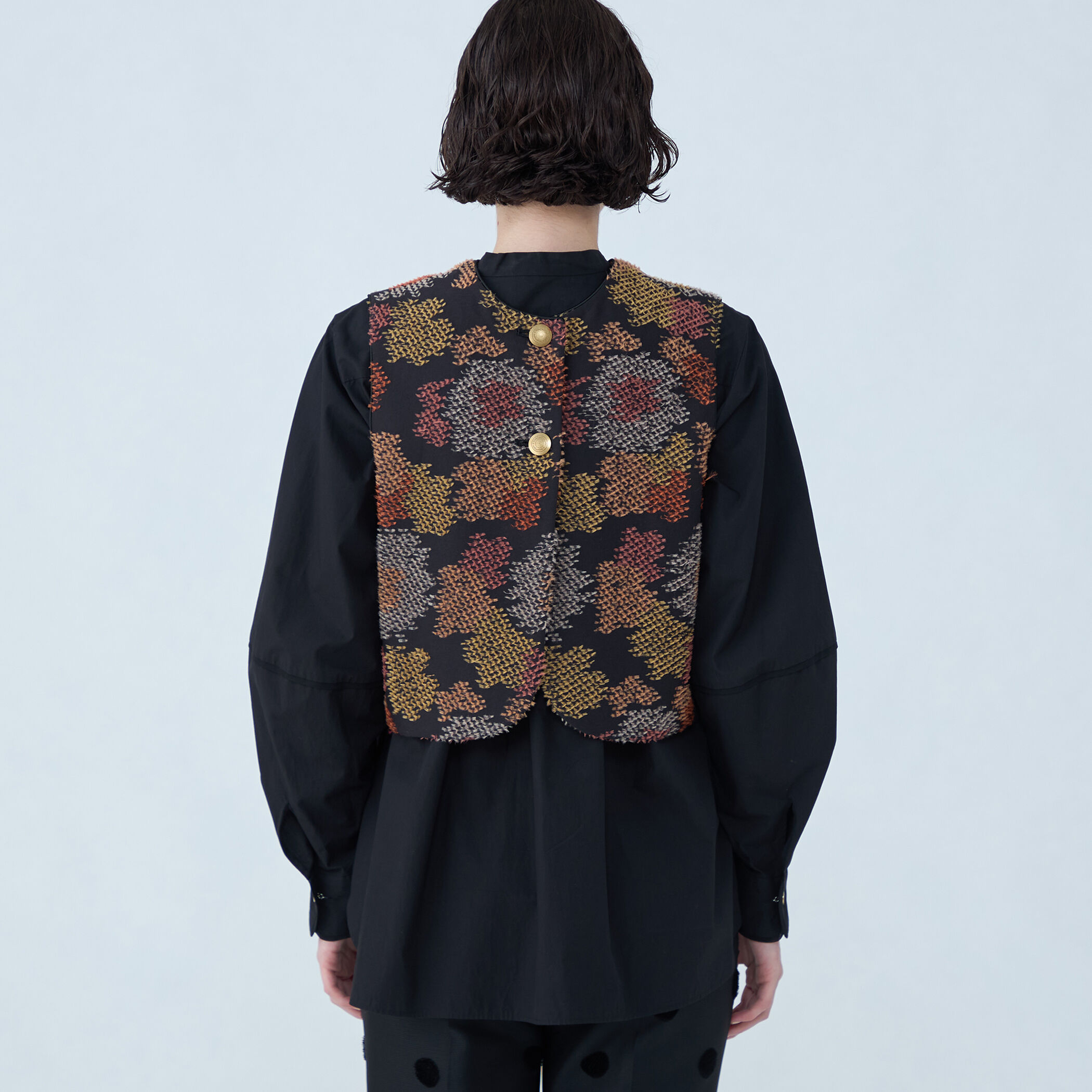 2025SS＊TOMORROWLANDコレクション＊デニム刺繍フロンタブルジレ 2025SS＊TOMORROWLANDコレクション＊デニム刺繍フロンタブルジレ