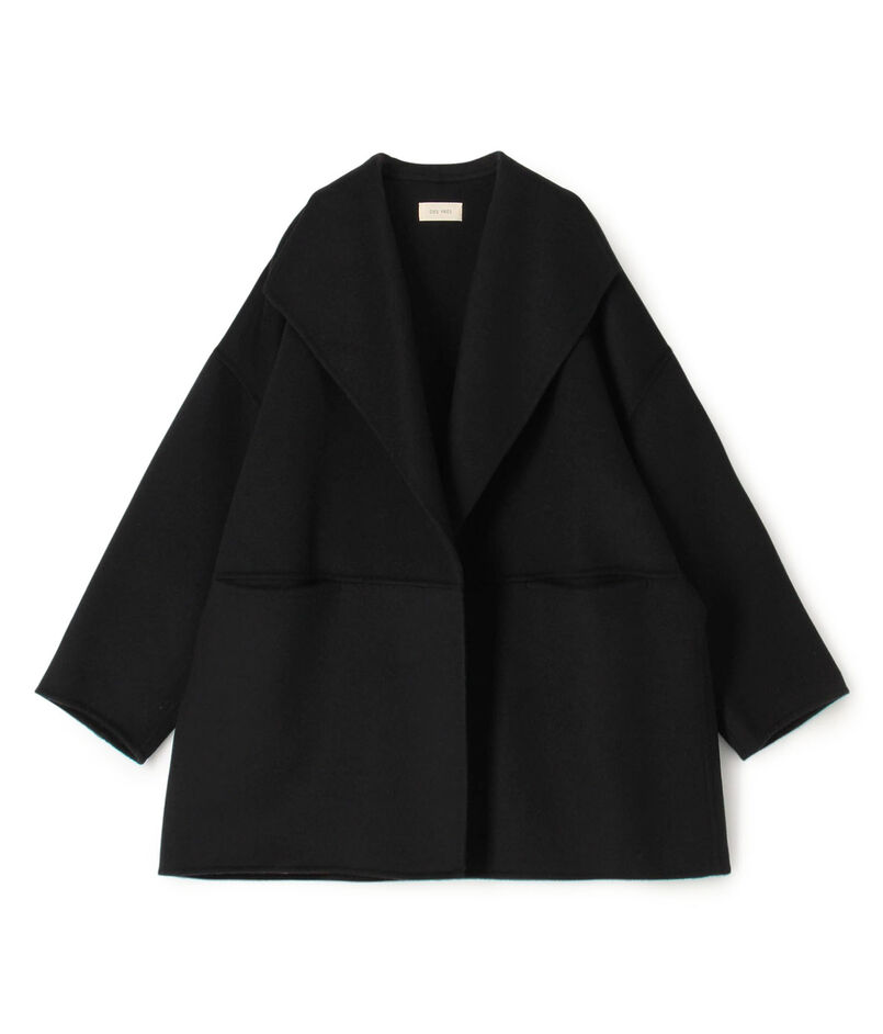 ダブルフェイスメルトンビーバー ウィングカラーコート