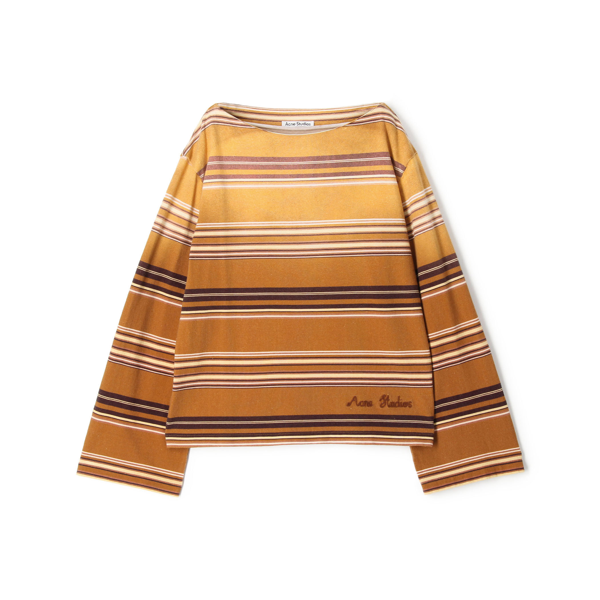 【Acne Studios】ロゴロングスリーブトップ【関税送料込】 Acne Studios - ロングスリーブTシャツ スプレーロゴ - トープ