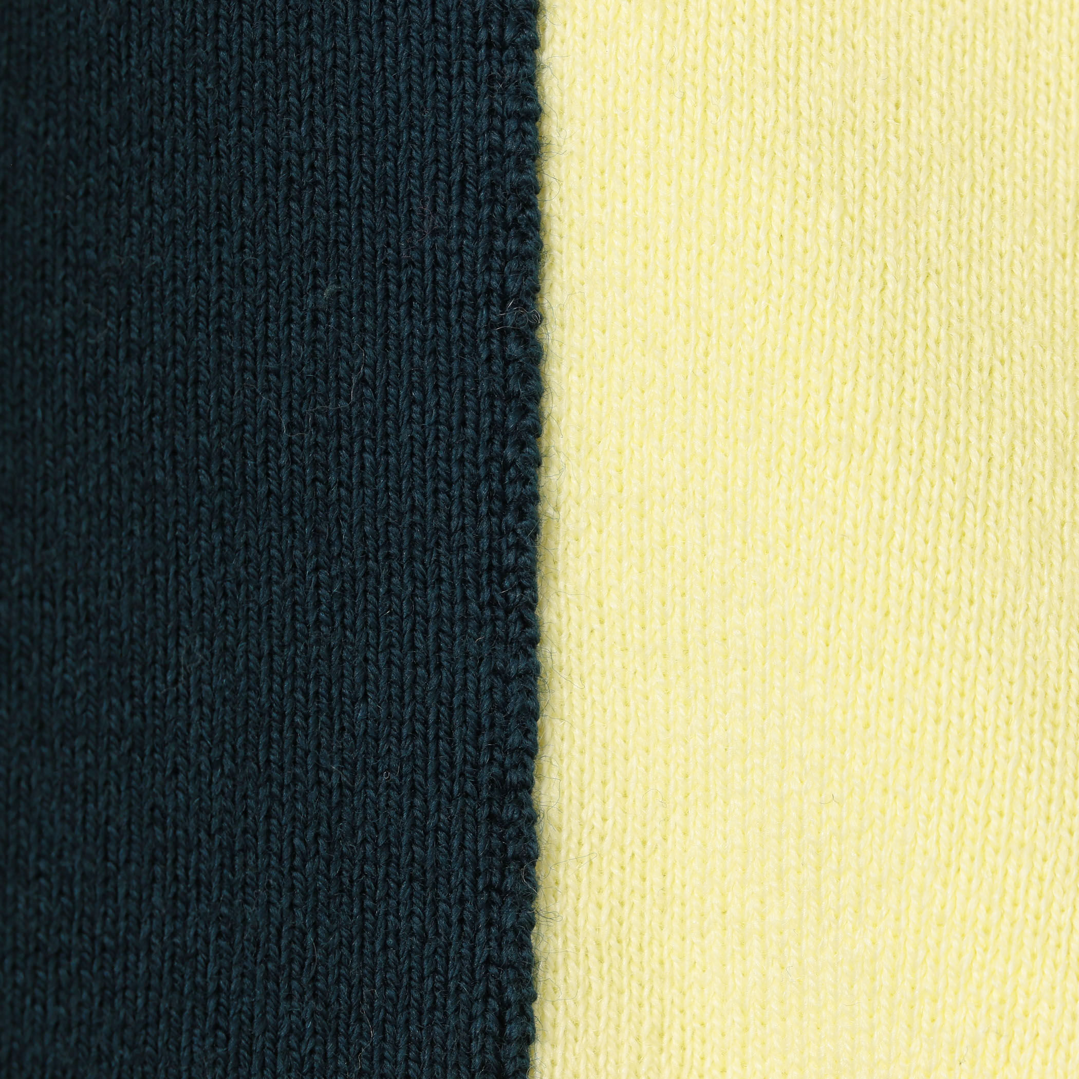 CABaN コットンカシミヤ バイカラーVネックカーディガン　グレー×イエロー CABaN コットンカシミヤ バイカラーVネックカーディガン