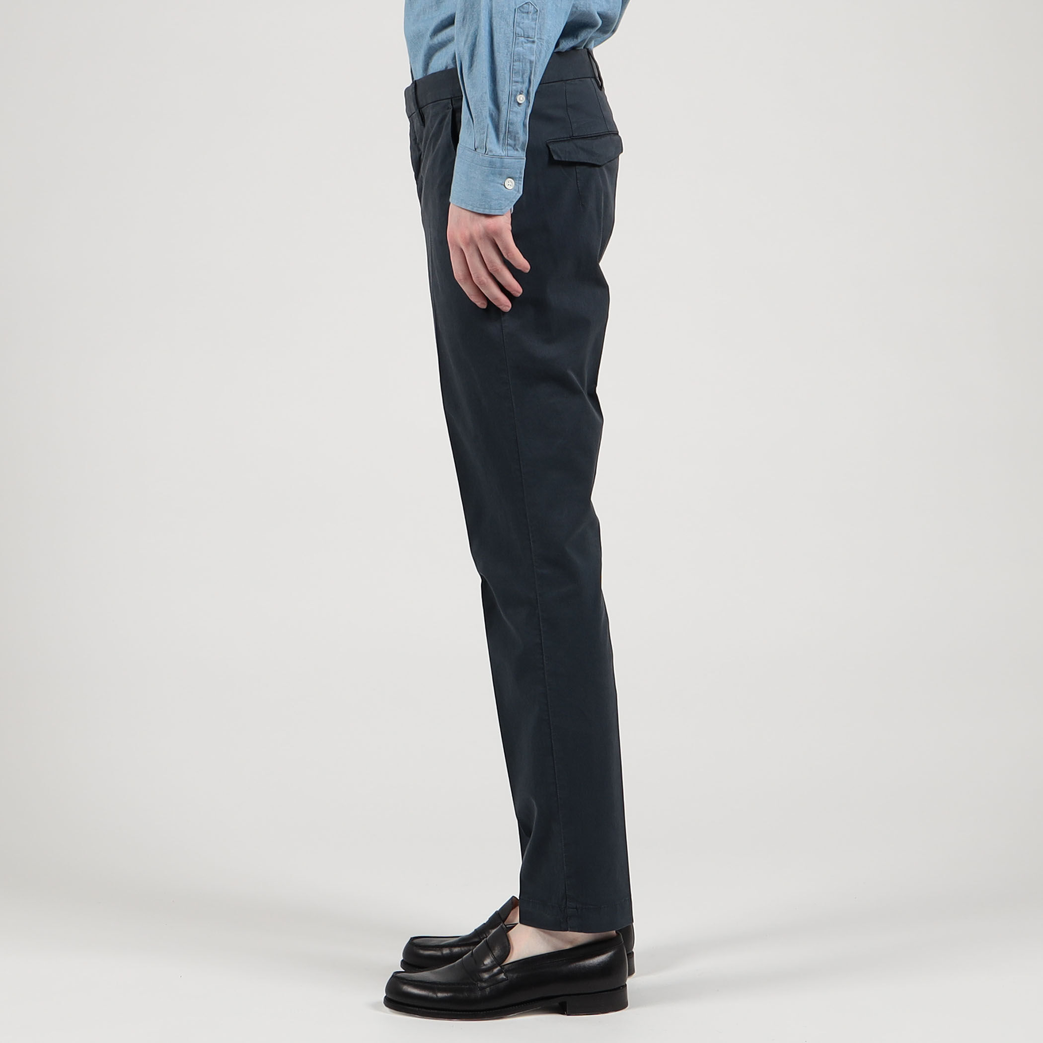 【新品　タグ付き】PT TRINO リネンコットン　パンツ　ボタンフライ　黒 新品 タグ付き】PT TRINO リネンコットン パンツ ボタンフライ