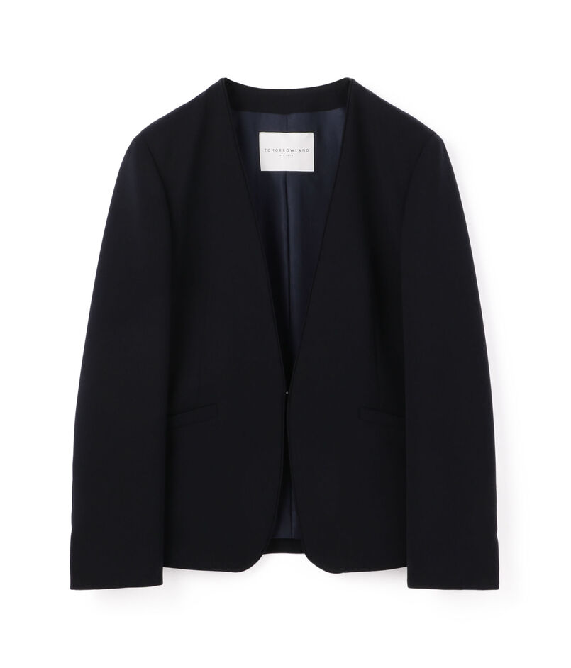 ドライダブルクロス ノーカラージャケット