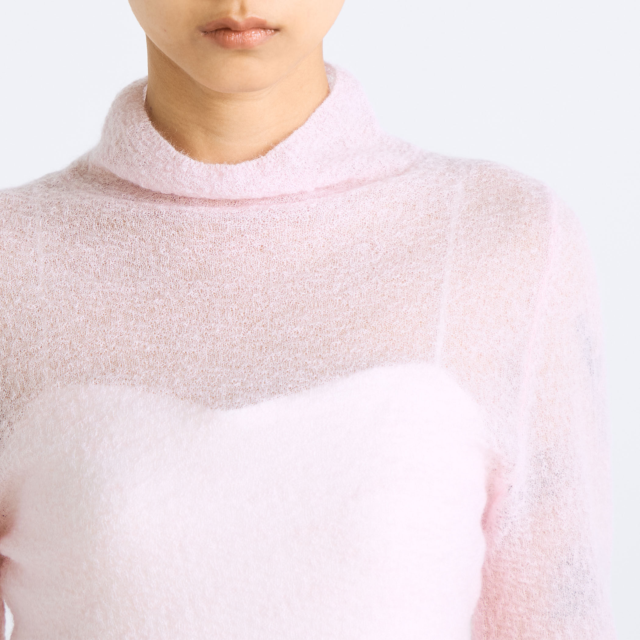 モヘアシアー ハイネックネックニット｜トゥモローランド 公式通販