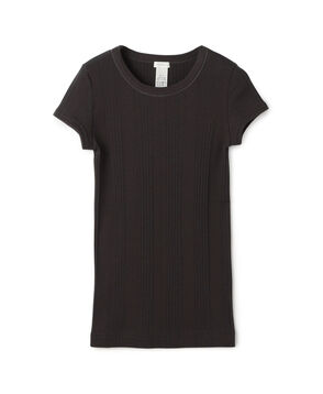 コットンランダムリブ フレンチスリーブプルオーバー