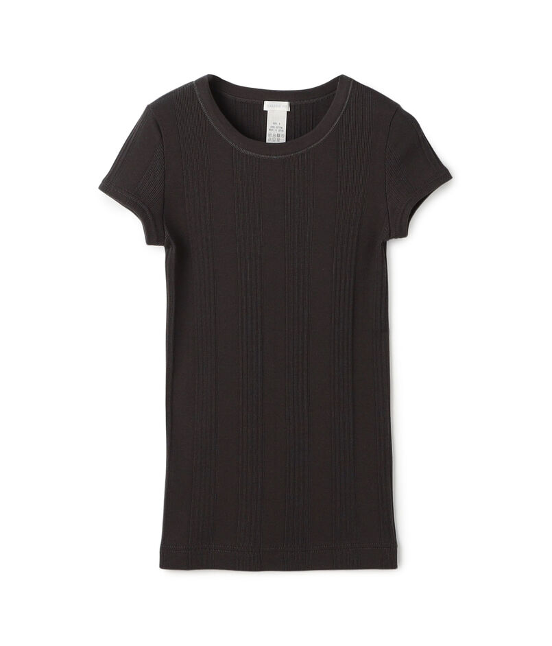 コットンランダムリブ フレンチスリーブプルオーバー