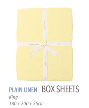 プレーンリネン ボックスシーツ（キング）